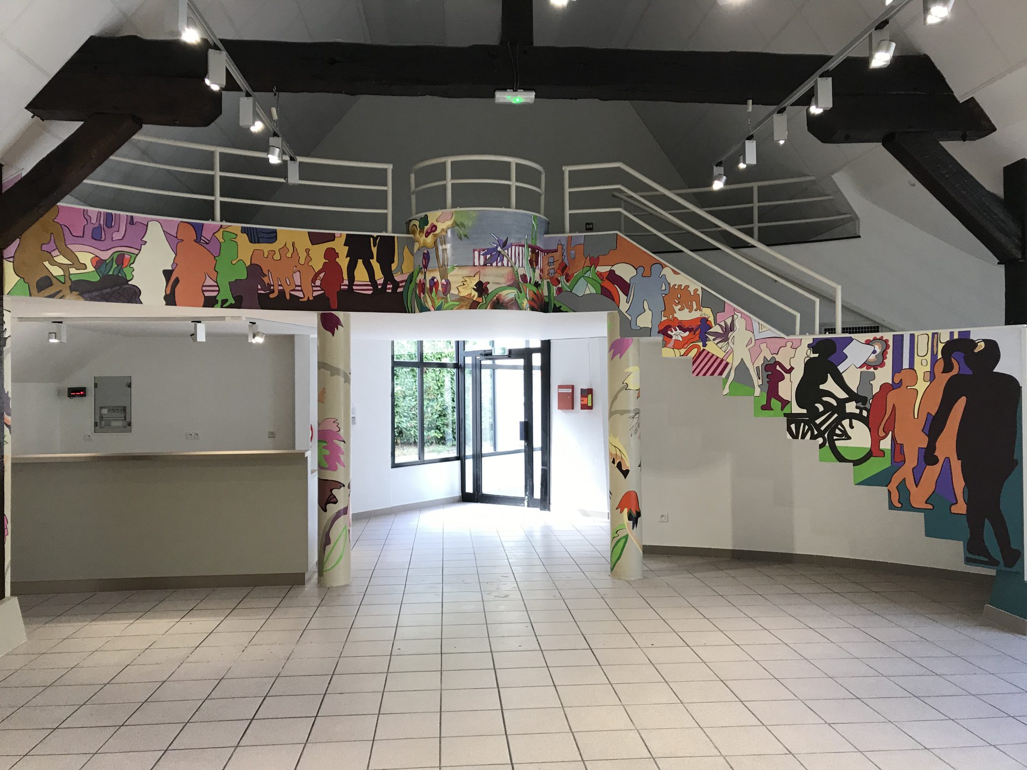 Nathalie GURD - NG Décoration - Mairie de Chambray-lès-Tours - Salle municipale Ferme Marsin - Fresque Adhésif