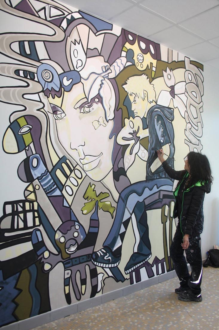 Nathalie GURD - NG Décoration - Mairie de Chambray-lès-Tours - Salle municipale Marcadet - Fresque