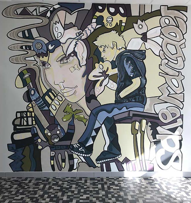 Nathalie GURD - NG Décoration - Mairie de Chambray-lès-Tours - Salle municipale Marcadet - Fresque