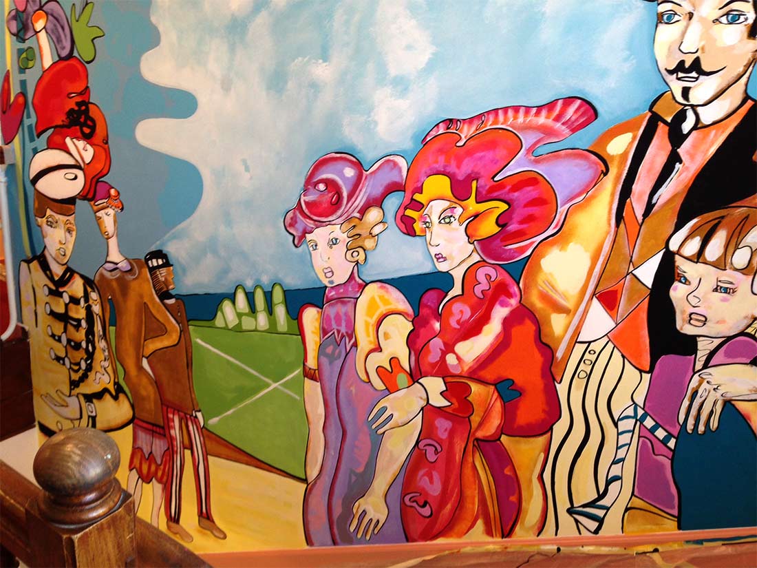 Nathalie GURD - NG Décoration - Réalisation - Restaurant "Le Faisan" Saint-Avertin - Fresque 1