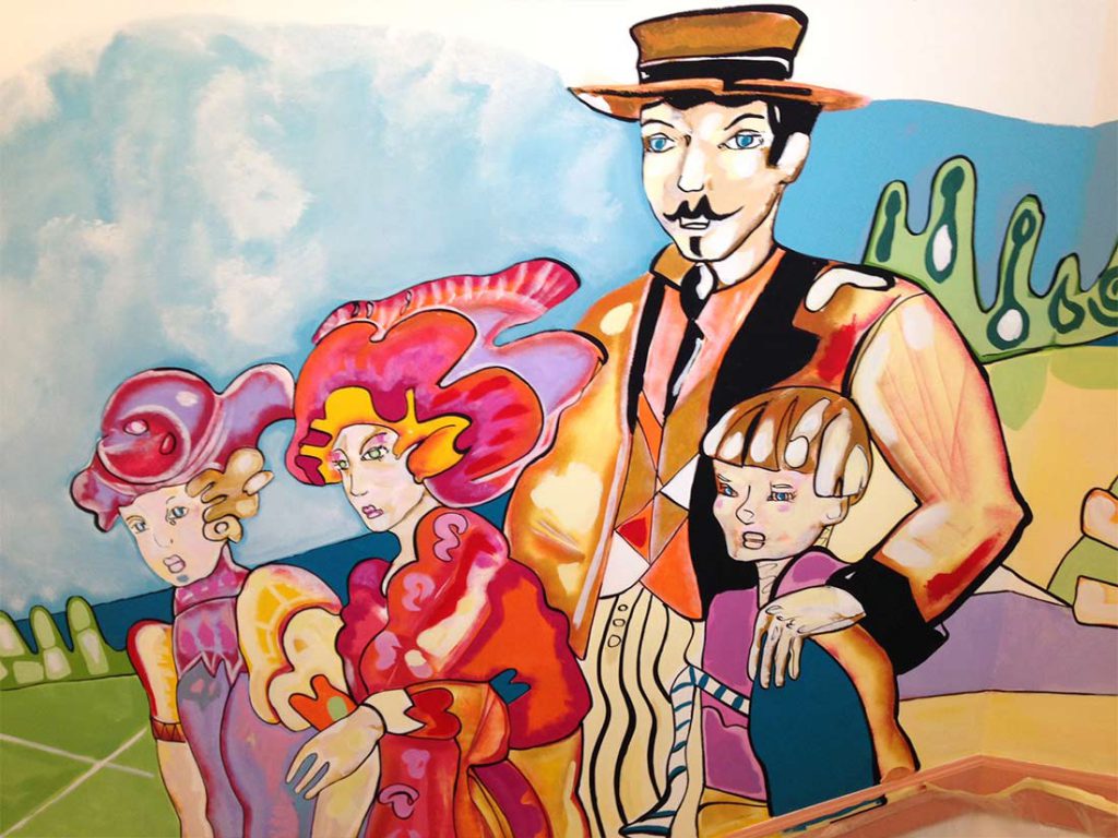 Nathalie GURD - NG Décoration - Réalisation - Restaurant "Le Faisan" Saint-Avertin - Fresque 1