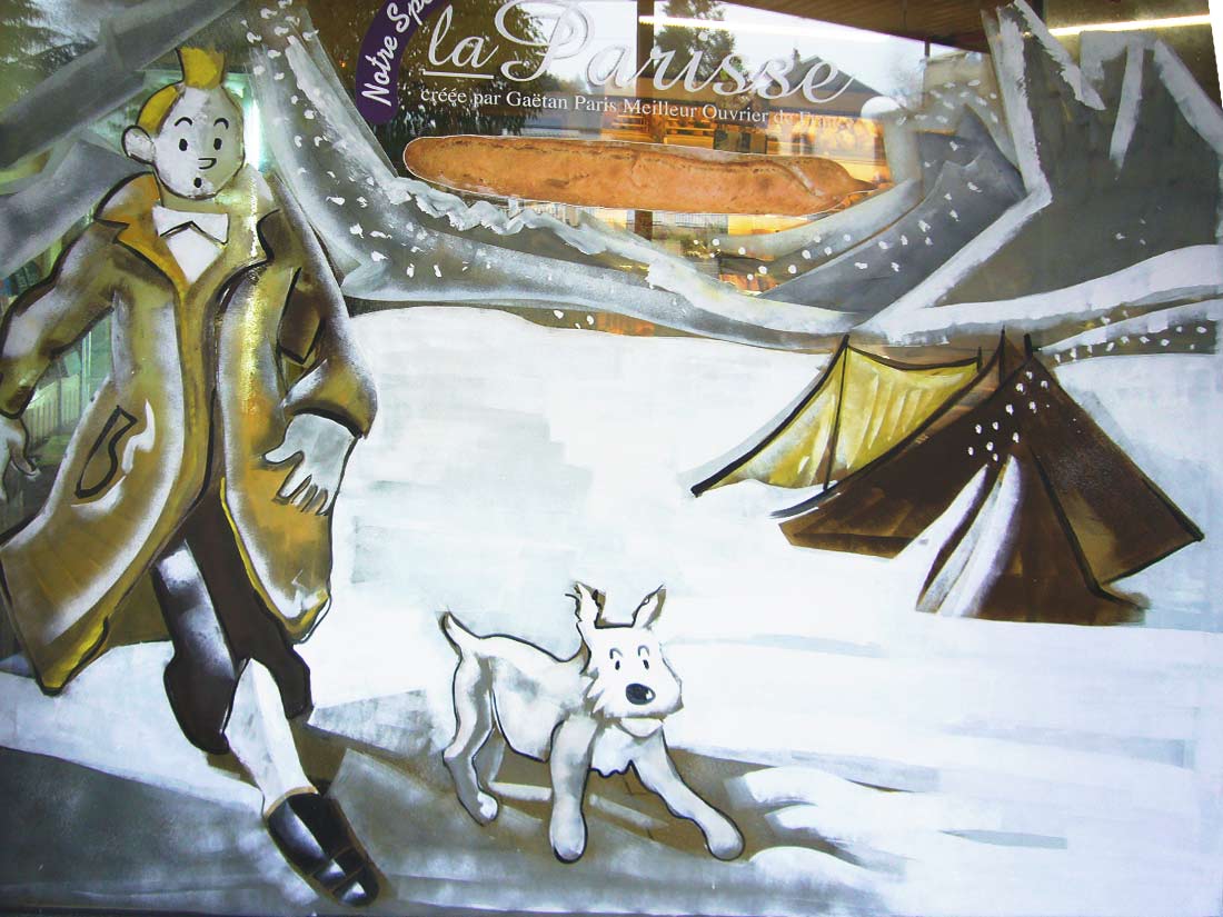 Nathalie GURD - NG Décoration - Vitrines de Noël - Décor événementiels - Peinture Vitre 