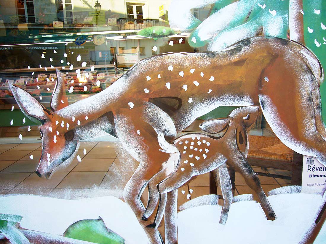 Nathalie GURD - NG Décoration - Vitrines de Noël - Décor événementiels - Peinture Vitre